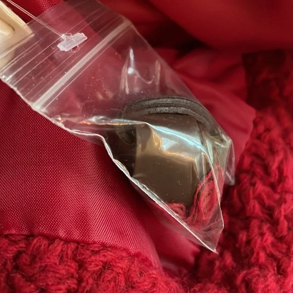 FREE PEOPLE 100% LAMBSWOOL CROPPED RED 3/4 SLEEVE JACKET - L - NWT ! ❤️🎄 - Picture 12 of 12